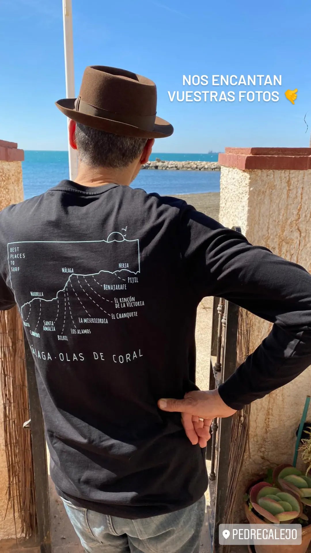 Camiseta surf manga larga sostenible MÁLAGA