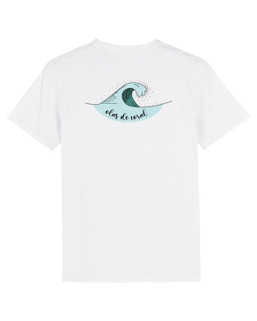Camiseta Surf Sostenible Vamos Pal Agua Blanco